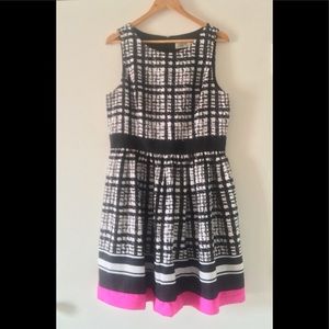 Black & white windowpane dress